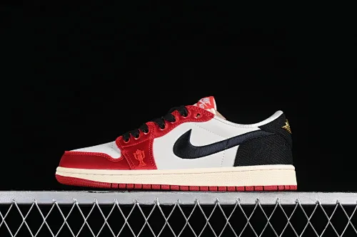All categories Air Jordan Jordan series basketball shoes Air Jordan 1 Low Z version Trophy Room x Jordan 1 Low OG "Away" AJ1 Joe 1 black and red low-top cultural casual sneakers FN0432-100